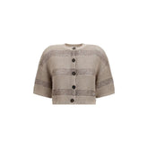 Brunello Cucinelli Beige Cotton Cardigan - S