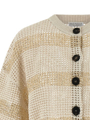 Brunello Cucinelli Beige Cotton Cardigan - XL