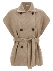 Brunello Cucinelli Beige Cotton Cardigan - XS