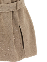 Brunello Cucinelli Beige Cotton Cardigan - XS
