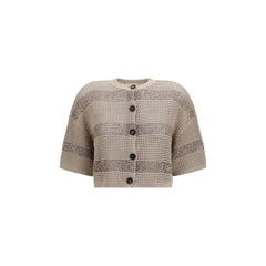 Brunello Cucinelli Beige Cotton Cardigan - XS