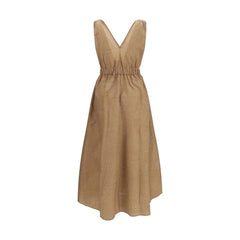 Brunello Cucinelli Beige Cotton Casual Dress - S