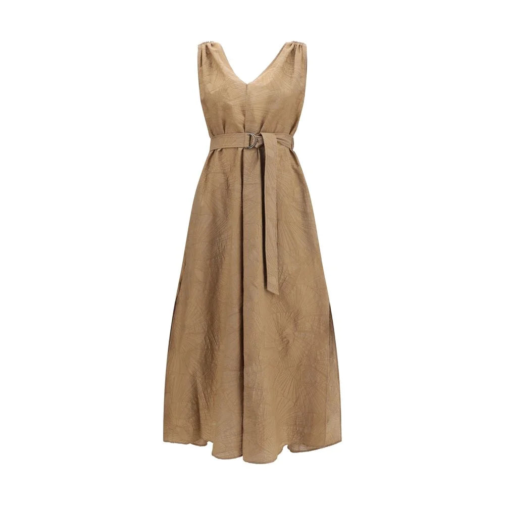 Brunello Cucinelli Beige Cotton Casual Dress - S