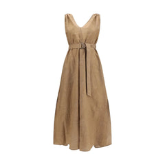 Brunello Cucinelli Beige Cotton Casual Dress - S