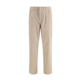 Brunello Cucinelli Beige Cotton Casual Pants