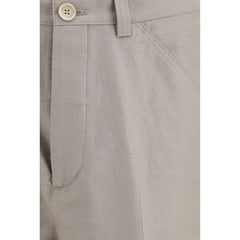 Brunello Cucinelli Beige Cotton Casual Pants