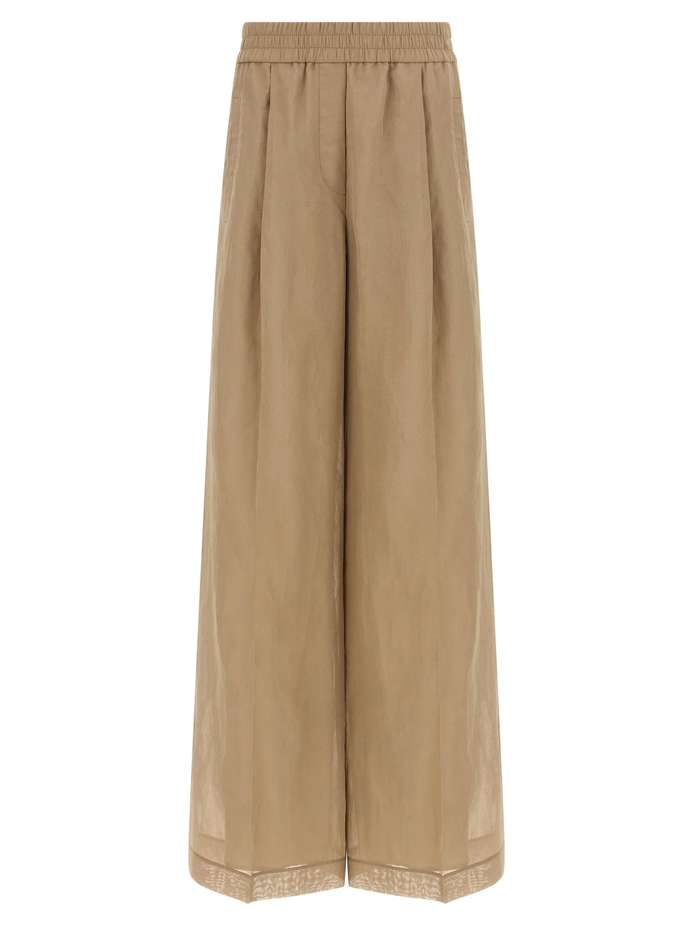 Brunello Cucinelli Beige Cotton Casual Pants