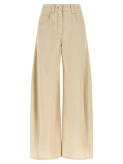 Brunello Cucinelli Beige Cotton Casual Pants