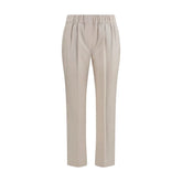 Brunello Cucinelli Beige Cotton Casual Pants