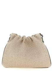 Brunello Cucinelli Beige Cotton Clutch Bag