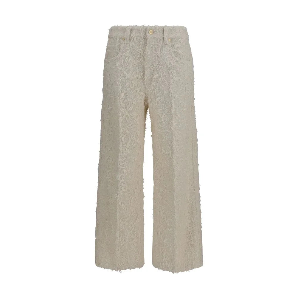 Brunello Cucinelli Beige Cotton Cropped Pants
