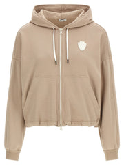 Brunello Cucinelli Beige Cotton Hoodie - XS