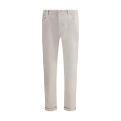 Brunello Cucinelli Beige Cotton Jeans Denim