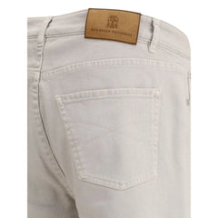 Brunello Cucinelli Beige Cotton Jeans Denim