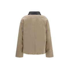Brunello Cucinelli Beige Cotton Leather Jacket