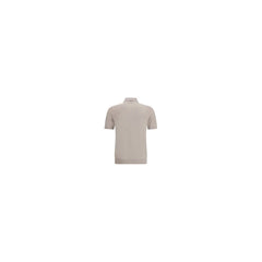Brunello Cucinelli Beige Cotton Polo Shirt