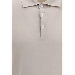 Brunello Cucinelli Beige Cotton Polo Shirt