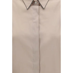 Brunello Cucinelli Beige Cotton Shirt