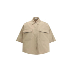 Brunello Cucinelli Beige Cotton Shortsleeve Shirt