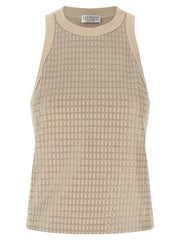Brunello Cucinelli Beige Cotton Tank Tops - L