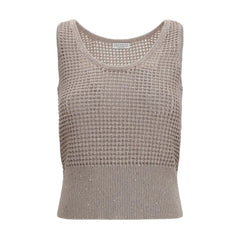 Brunello Cucinelli Beige Cotton Tank Tops - M