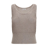 Brunello Cucinelli Beige Cotton Tank Tops - M