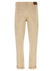 Brunello Cucinelli Beige Cotton Tapered Jeans