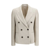 Brunello Cucinelli Beige Leinen Blazer