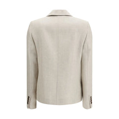 Brunello Cucinelli Beige Linen Blazer - IT40 | M