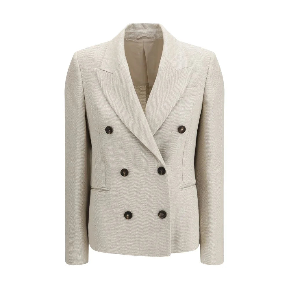 Brunello Cucinelli Beige Linen Blazer - IT40 | M