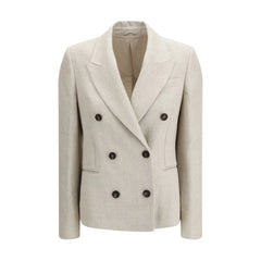 Brunello Cucinelli Beige Linen Blazer - IT40 | M