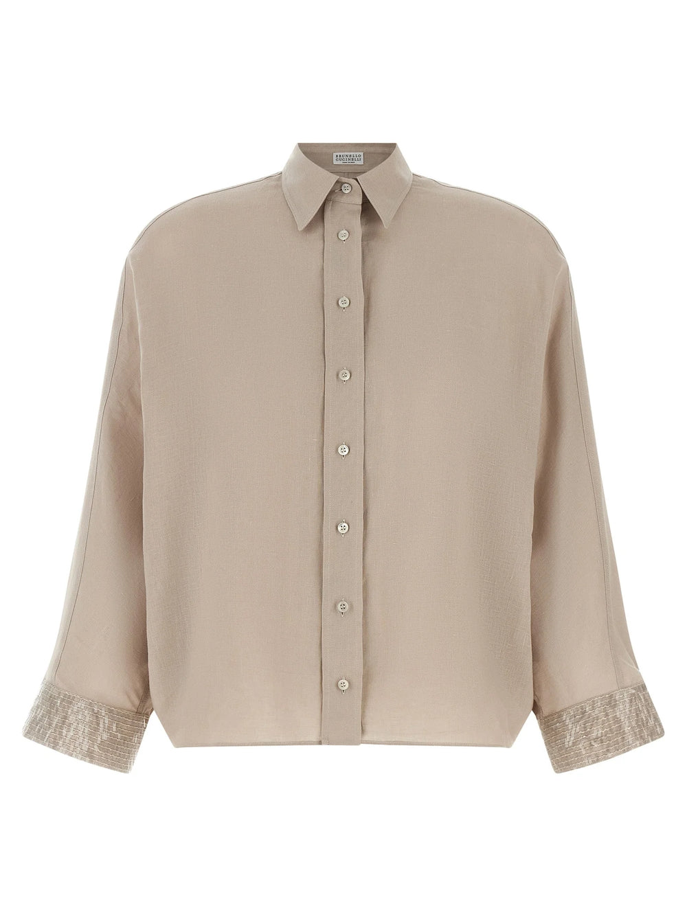 Brunello Cucinelli Beige Linen Blouse - XXS