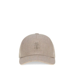 Brunello Cucinelli Gorra de Lino Beige (Gorra de Béisbol) - S