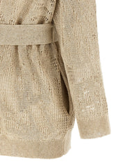 Brunello Cucinelli Beige Linen Cardigan