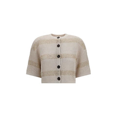 Brunello Cucinelli Beige Linen Cardigan - S