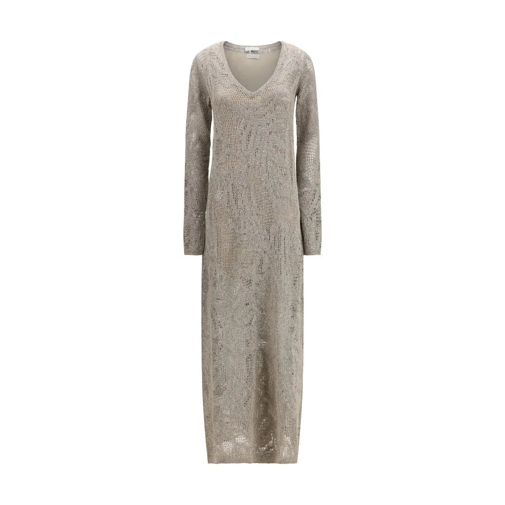 Brunello Cucinelli Beige Linen Casual Dress - M