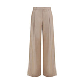 Volné kalhoty Brunello Cucinelli Beige Linen