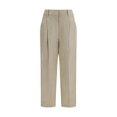 Brunello Cucinelli Beige Linen Casual Pants