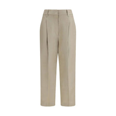 Brunello Cucinelli Beige Linen Casual Pants