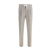 Brunello Cucinelli Beige Linen Casual Pants