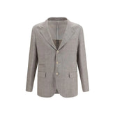 Brunello Cucinelli Beige Linen Full-Length Jacket