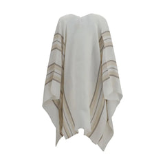 Brunello Cucinelli Beige Linen Poncho - One Size