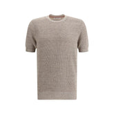 Brunello Cucinelli Beige Linen T-Shirt