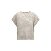 Brunello Cucinelli Beige Linen T-Shirt