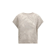 Brunello Cucinelli Beige Linen T-Shirt