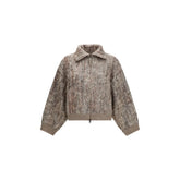 Cardigan din mohair bej Brunello Cucinelli