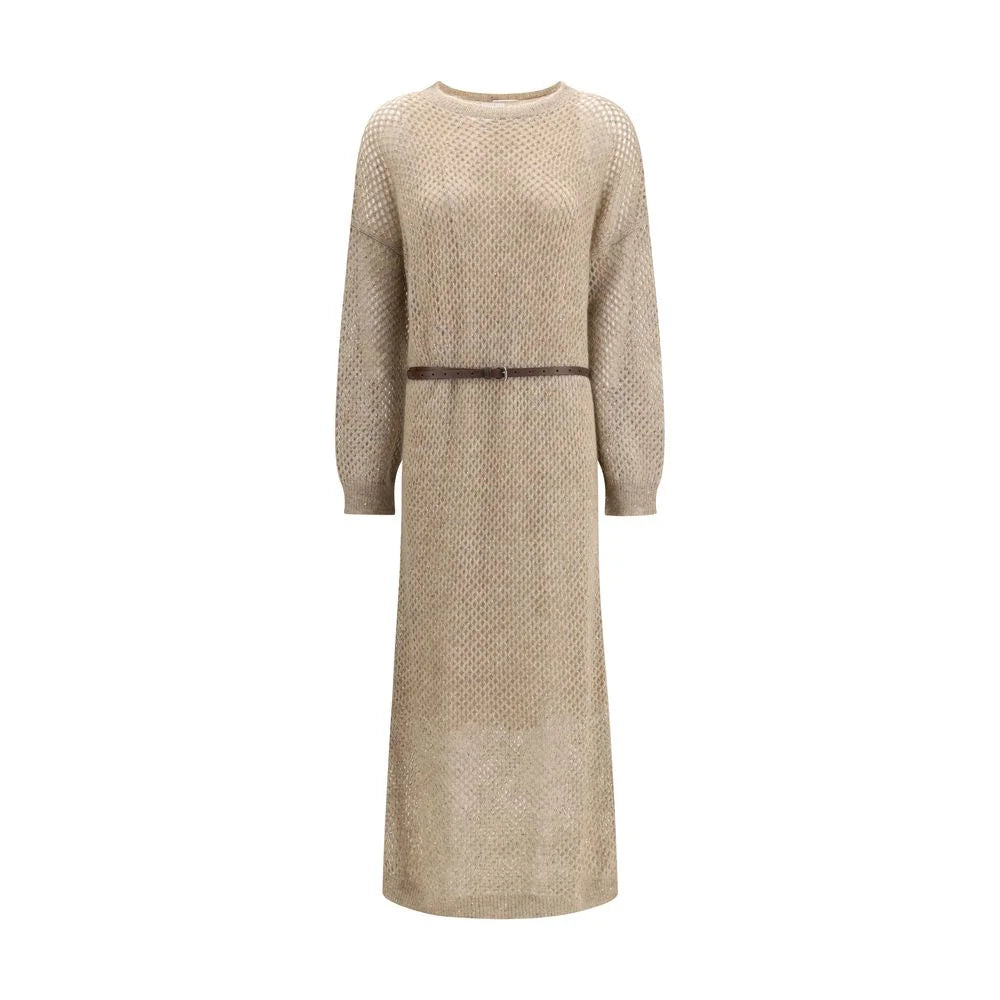 Brunello Cucinelli Beige Mohair Casual Dress - XL