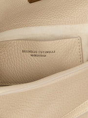 Brunello Cucinelli Beige Nubuc Leather Handbag