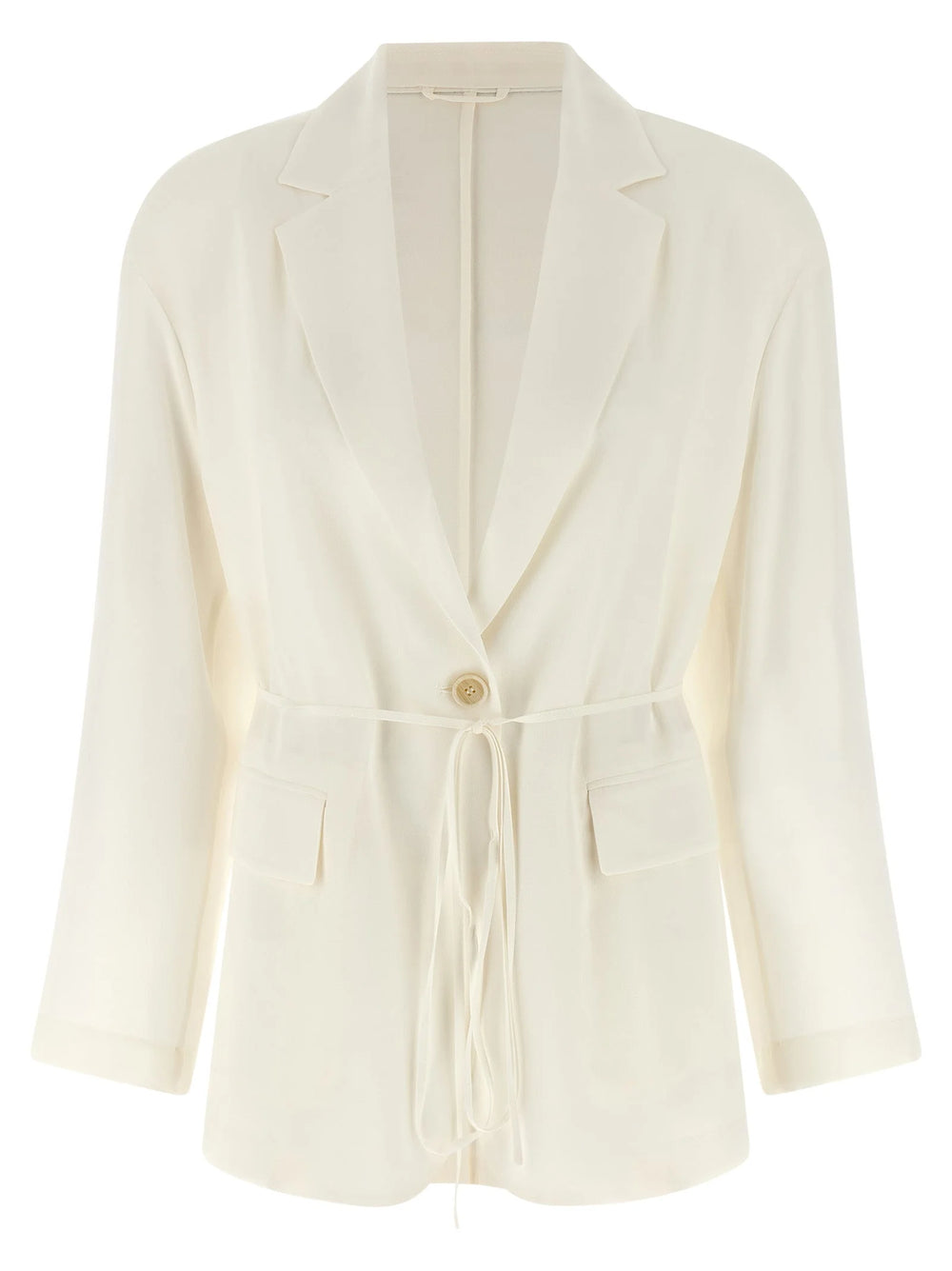 Brunello Cucinelli Beige Silk Blazer - IT40