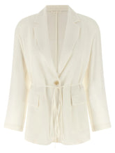 Brunello Cucinelli Beige Silk Blazer - IT40